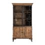 Armoires - Vitrine en bois de pin recyclé noir vieilli en 125x47x225 cm - VICAL