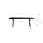 Dining Tables - Golden iron living room table in 200x90x76 cm - VICAL
