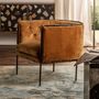 Armchairs - Ocher iron armchair in 71x72x71 cm - VICAL