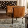Armchairs - Ocher iron armchair in 71x72x71 cm - VICAL