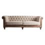 Canapés - Sofa en bois tropical beige en 238x90x80 cm - VICAL