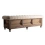 Canapés - Sofa en bois tropical beige en 238x90x80 cm - VICAL