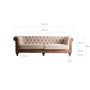 Canapés - Sofa en bois tropical beige en 238x90x80 cm - VICAL