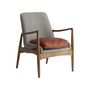 Armchairs - Armchair in gray fir wood in 62x72x83 cm - VICAL