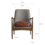 Armchairs - Armchair in gray fir wood in 62x72x83 cm - VICAL