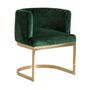 Chaises - Chaise en velours vert en 60x60x77 cm - VICAL