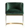 Chaises - Chaise en velours vert en 60x60x77 cm - VICAL