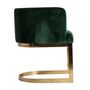 Chaises - Chaise en velours vert en 60x60x77 cm - VICAL