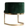 Chaises - Chaise en velours vert en 60x60x77 cm - VICAL