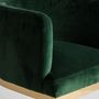 Chaises - Chaise en velours vert en 60x60x77 cm - VICAL