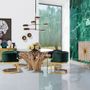 Chaises - Chaise en velours vert en 60x60x77 cm - VICAL