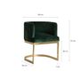 Chaises - Chaise en velours vert en 60x60x77 cm - VICAL