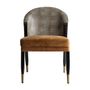 Chairs - Ocher velvet chair in 56x70x85 cm - VICAL