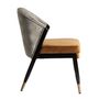 Chairs - Ocher velvet chair in 56x70x85 cm - VICAL