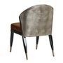 Chairs - Ocher velvet chair in 56x70x85 cm - VICAL