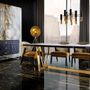 Chairs - Ocher velvet chair in 56x70x85 cm - VICAL