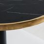 Other tables - Coffee table in glossy black synthetic marble in 60x60x65 cm - VICAL