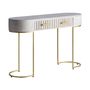 Desks - Cream mango wood console in 122x38x78 cm - VICAL