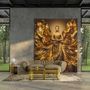 Other tables - White synthetic marble coffee table in 50x50x47 cm - VICAL