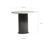 Other tables - White synthetic marble coffee table in 50x50x47 cm - VICAL