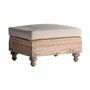 Repose-pieds - Repose- pied en bois de mangue crème  en 80x60x47 cm - VICAL