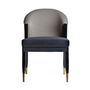 Chaises - Chaise en velours noir en 55x68x84 cm - VICAL
