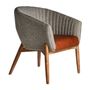 Chaises - Fauteuil en bois de frêne gris en 69x68x79 cm - VICAL