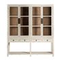 Armoires - Vitrine en bois d´orme blanc cassé  en 200x45x225 cm - VICAL