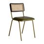 Chairs - Green leather chair in 44x49x79 cm - VICAL