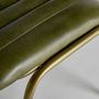 Chairs - Green leather chair in 44x49x79 cm - VICAL