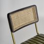 Chairs - Green leather chair in 44x49x79 cm - VICAL