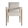 Chairs - Cream linen chair in 60x65x85 cm - VICAL