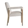 Chairs - Cream linen chair in 60x65x85 cm - VICAL