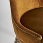 Chairs - Chair in ocher fabric in 53x57x84 cm - VICAL