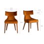 Chairs - Chair in ocher fabric in 53x57x84 cm - VICAL