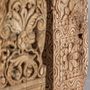 Decorative objects - Column in aged beige teak wood in 23x23x155 cm - VICAL