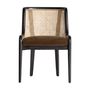 Chaises - Chaise en rotin noir en 54x58x78 cm - VICAL