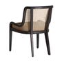 Chaises - Chaise en rotin noir en 54x58x78 cm - VICAL