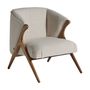 Fauteuils - Fauteuil en bois de pin blanc cassé en 73x83x80 cm - VICAL