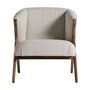 Fauteuils - Fauteuil en bois de pin blanc cassé en 73x83x80 cm - VICAL