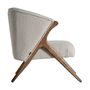 Fauteuils - Fauteuil en bois de pin blanc cassé en 73x83x80 cm - VICAL