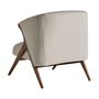 Fauteuils - Fauteuil en bois de pin blanc cassé en 73x83x80 cm - VICAL