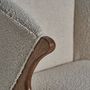 Fauteuils - Fauteuil en bois de pin blanc cassé en 73x83x80 cm - VICAL