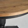 Tables Salle à Manger - Table salon en bois d´orme noir  en 120x120x76 cm - VICAL