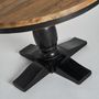 Tables Salle à Manger - Table salon en bois d´orme noir  en 120x120x76 cm - VICAL