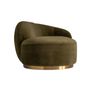 Sofas - Green velvet sofa in 240x100x71 cm - VICAL