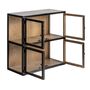 Armoires - Vitrine modulable en bois de pin recyclé noir  en 85x40x85 cm - VICAL