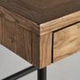 Desks - Black elm wood desk in 140x60x78 cm - VICAL