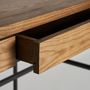 Desks - Black elm wood desk in 140x60x78 cm - VICAL