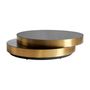Tables basses - Table basse en acier noir en 140x120x31 cm - VICAL